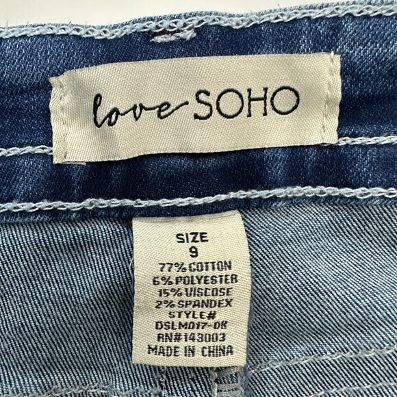 LoveSoho Bootcut Women's size 9 Dark Wash Blue Denim Jeans - Picture 3 of 4